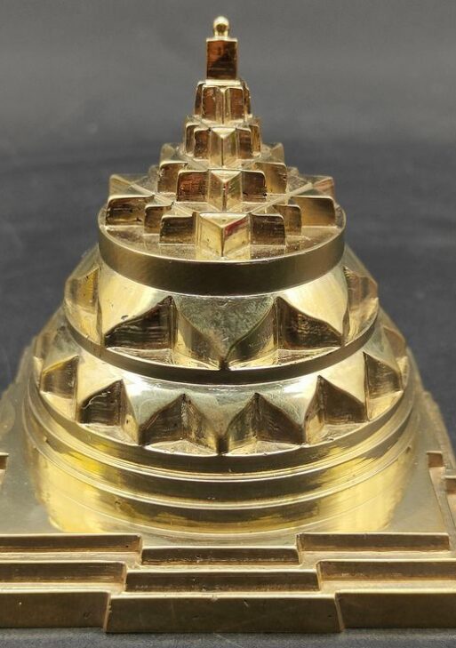 CNC Meru Shree Yantra Gold Plated Effect