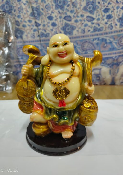 Laughing Buddha With Lucky Coin Color